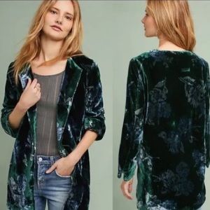 Eva Franco Green Floral Velvet Jacket